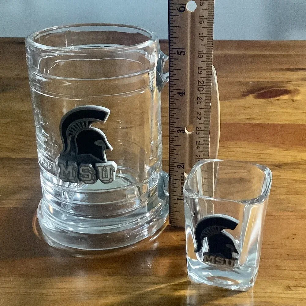 MSU  Glass Mug & Shot Glass